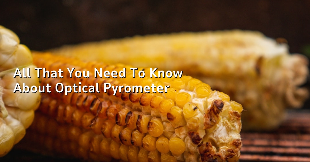 All That You Need To Know About Optical Pyrometer
