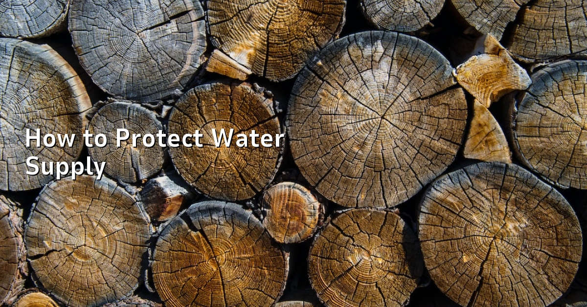 How to Protect Water Supply