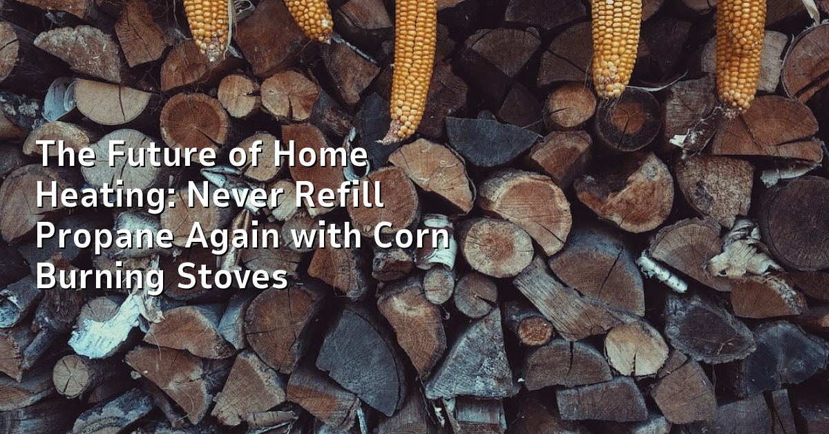The Future of Home Heating: Never Refill Propane Again with Corn Burning Stoves